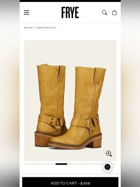 Women's Mustard Leather Boots By Frye